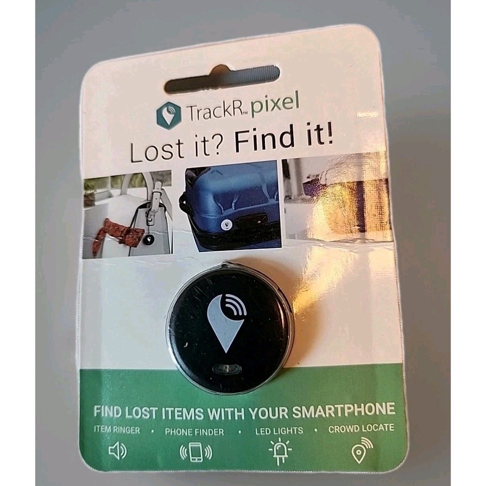 New TrackR Bravo Finder Tracker‎ Keys, Phone, Wallet Black GPS Bluetooth NIB Fun